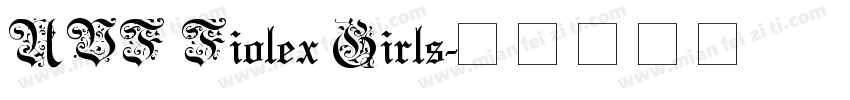 UVF Fiolex Girls字体转换
